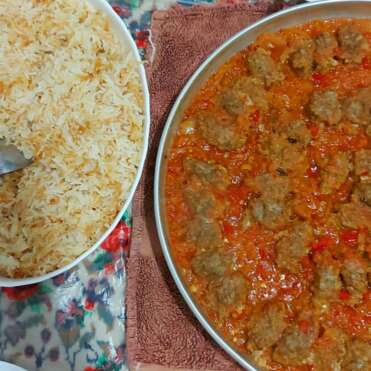 كباب هندي مع رز بالشعيرية